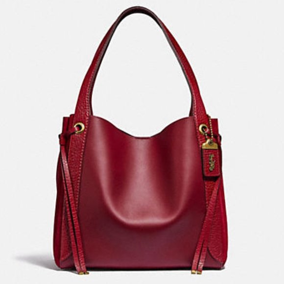 Coach Bags Coach Harmony Hobo Brass Deep Red Poshmark